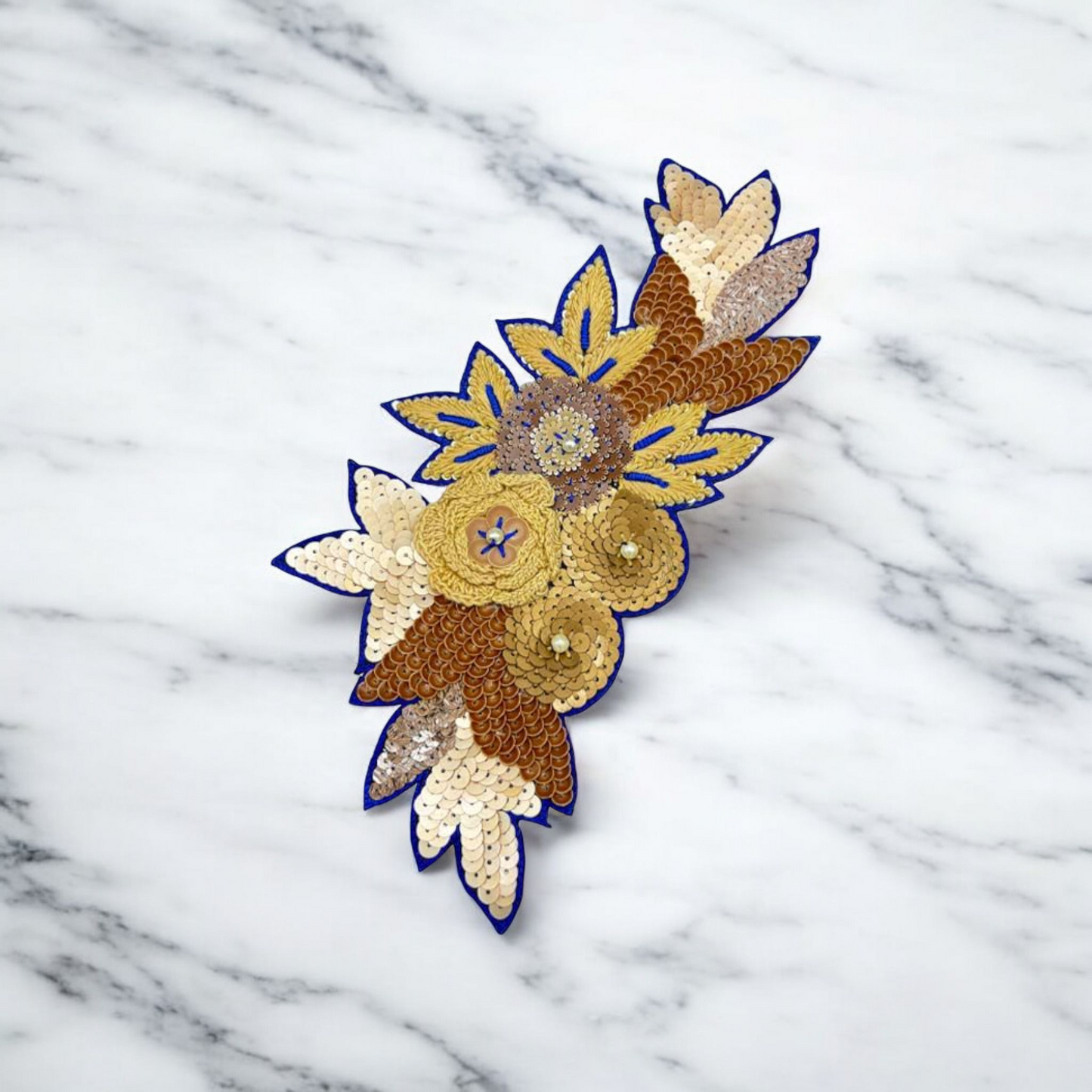 Royal Gold Sequin Cascade Patch
