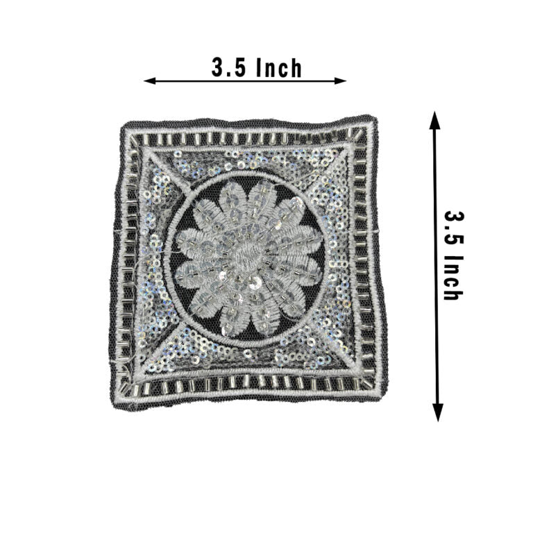 Glitter Bloom Square Patch