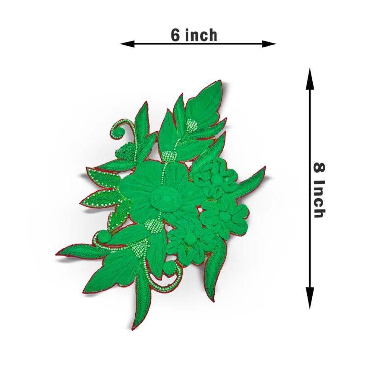 Emerald Meadow Floral Embroidery Patch