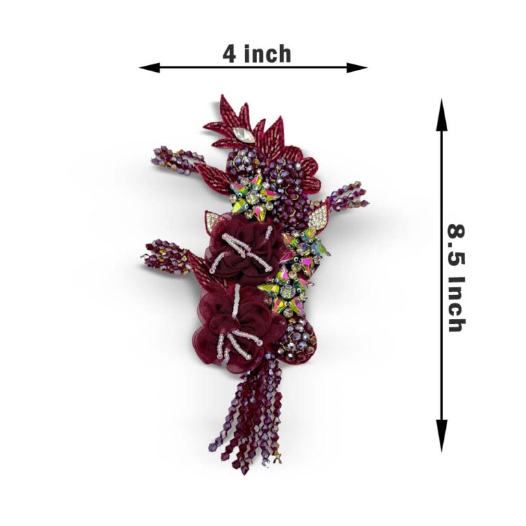 Wine Elegance Floral Patch