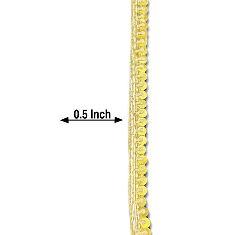 Petite Golden Sheen Border (0.5 Inch)(Comes in 9 Meters)