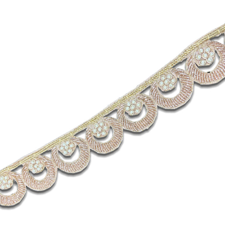 Pearl Dew Crescent Border (1.2 Inch)(Comes in 9 Meters)