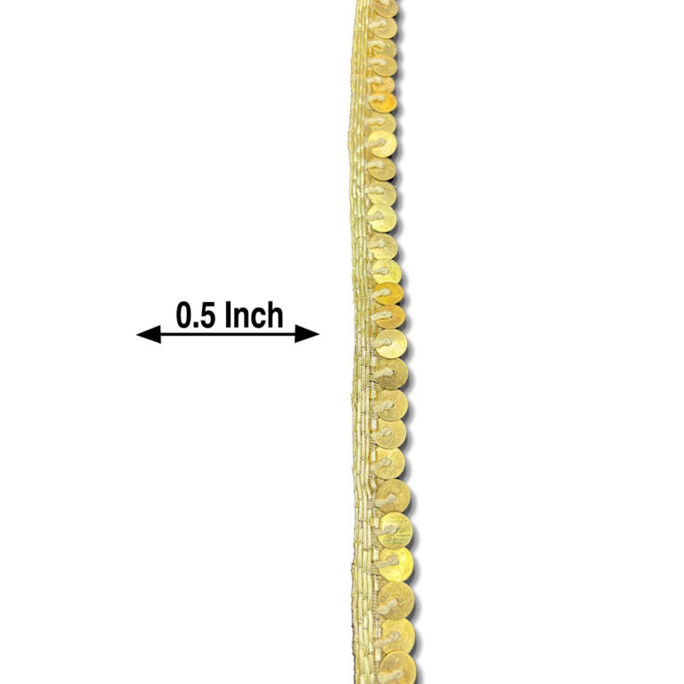 Classic Golden Sequin Border (0.5 Inch)