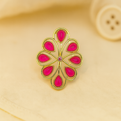 Fuchsia Lustre Bloom Button