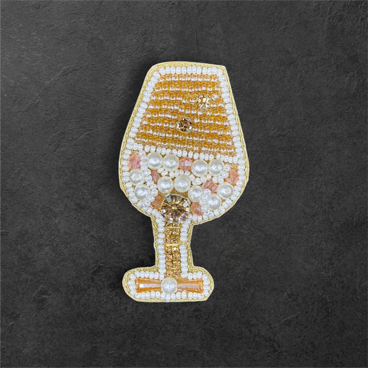 Golden Glam Wine Glass Patch