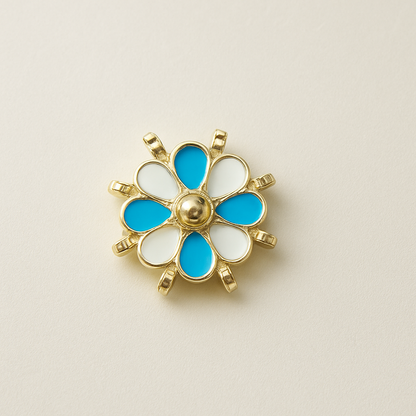 Icy Sky Floral Medallion