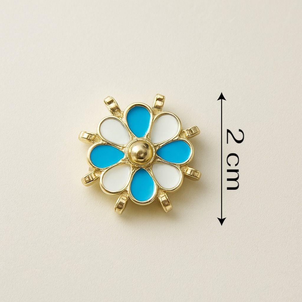 Icy Sky Floral Medallion