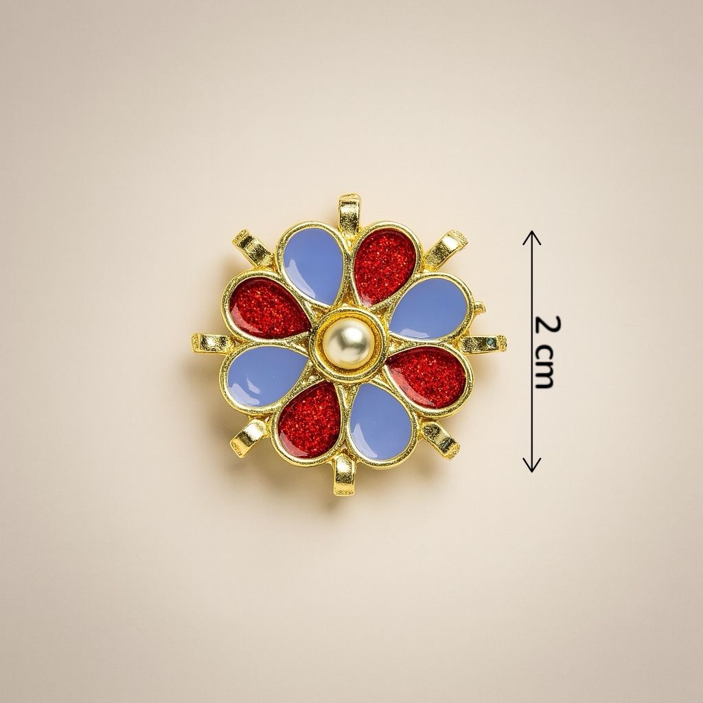 Scarlet Sapphire Celebration Button