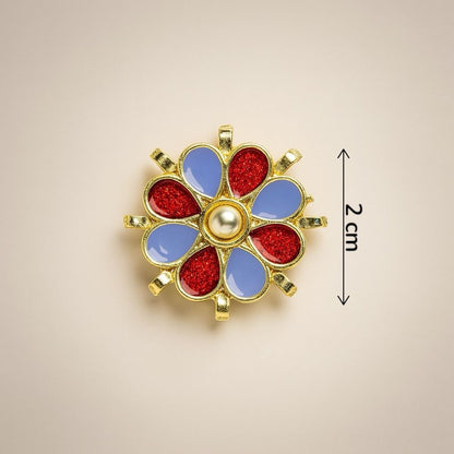 Scarlet Sapphire Celebration Button