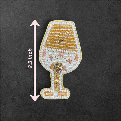 Golden Glam Wine Glass Patch