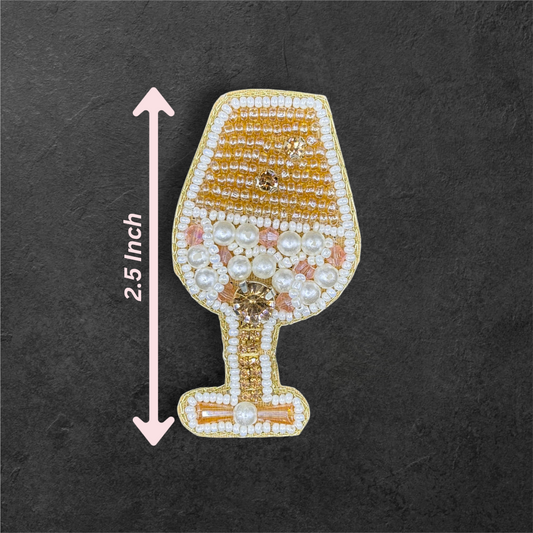 Golden Glam Wine Glass Patch