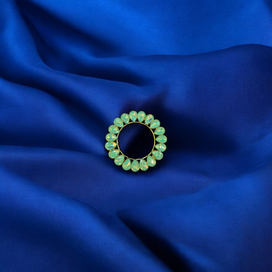 Emerald Halo Brooch