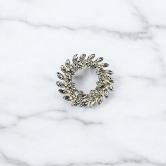 Laurel Sparkle Brooch
