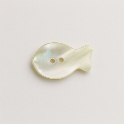 Mother of Pearl Fish-Shaped Button
