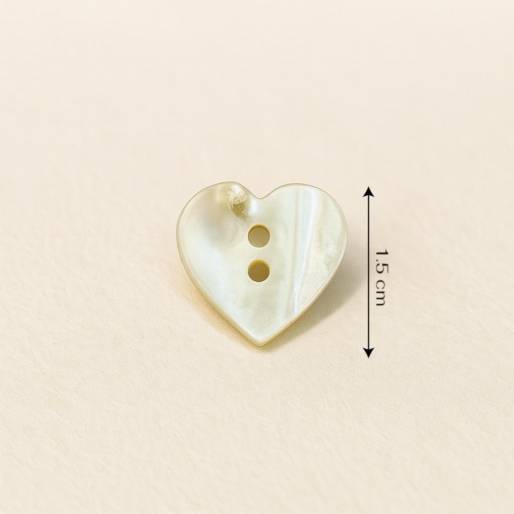 Pearl Heart Shell Button