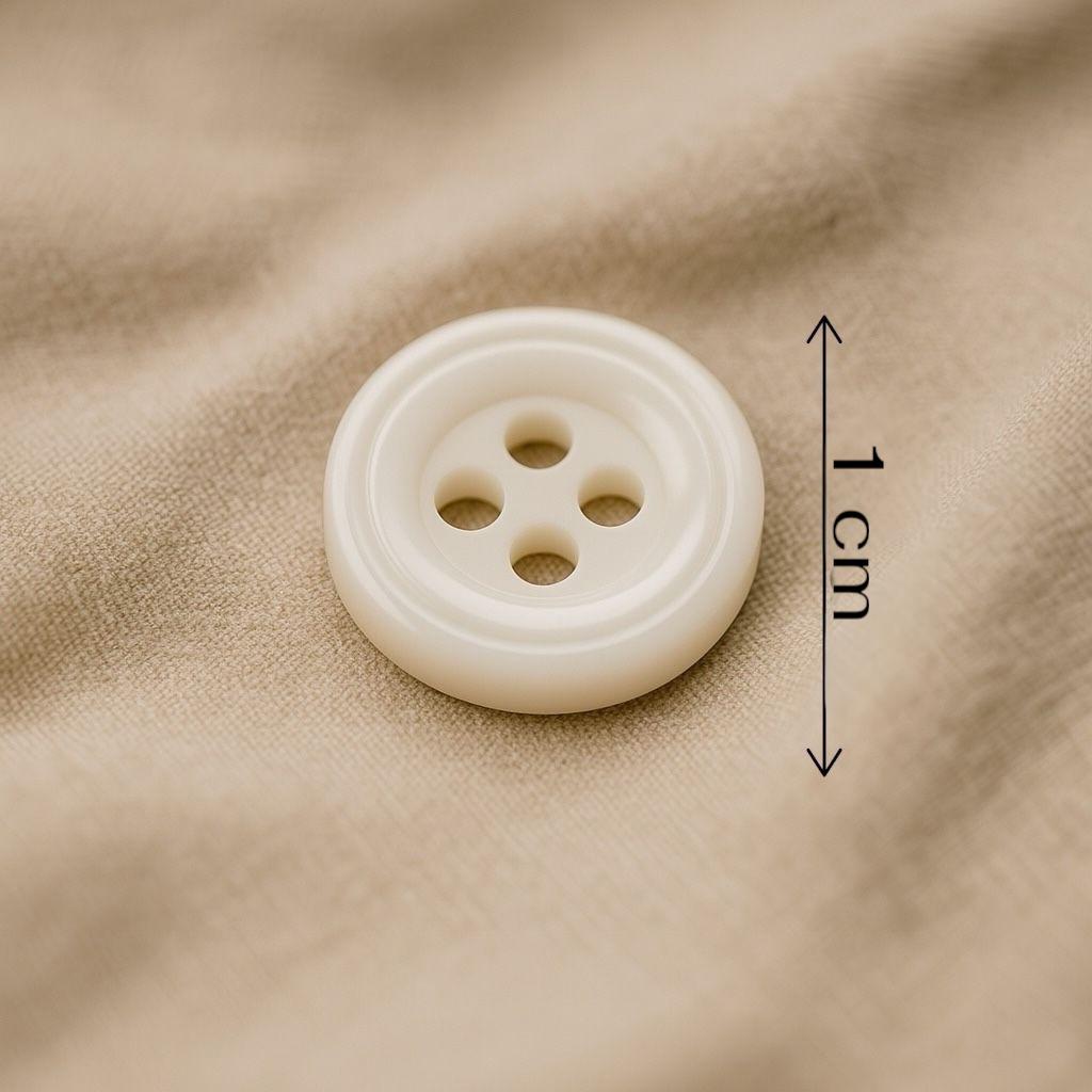 Pearl Ridge – Glossy Rimmed Shirt Button
