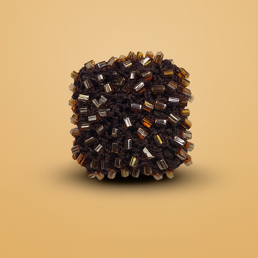 Emberstone Mosaic Beaded Button