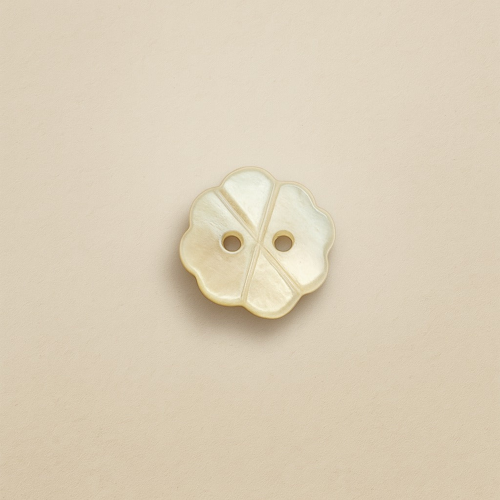 Mother of Pearl Clover Button
