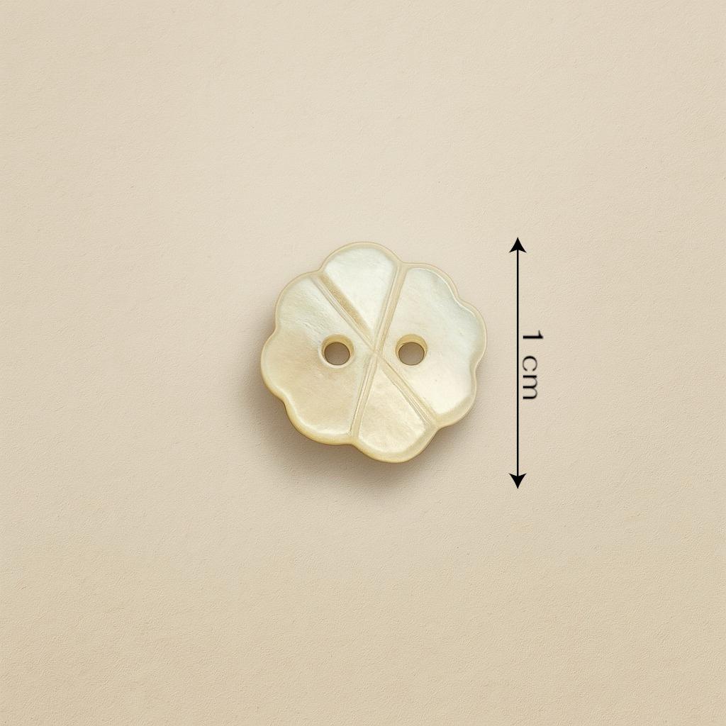 Mother of Pearl Clover Button