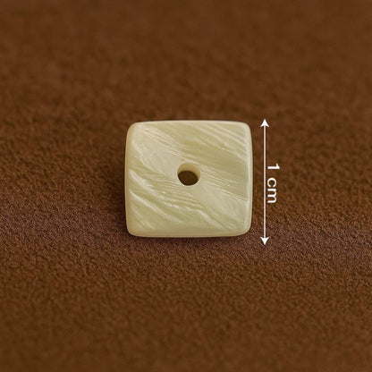 Ivory Swirl Square Shell Button