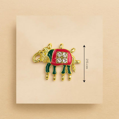 Majestic Elephant Embellished Button