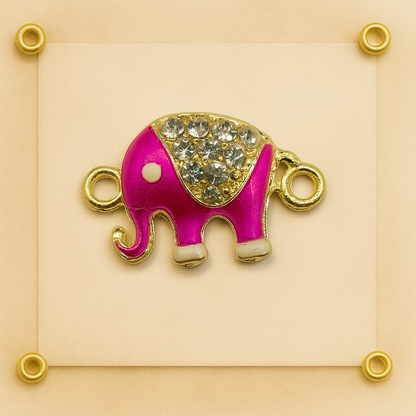 Pink Elephant Connector Button