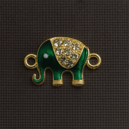 Emerald Green Elephant Button