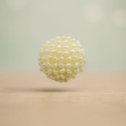 Ivory Pearl Cluster Dome Button
