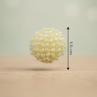 Ivory Pearl Cluster Dome Button