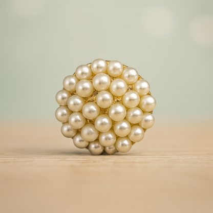 3D Clustered Pearl Dome Button