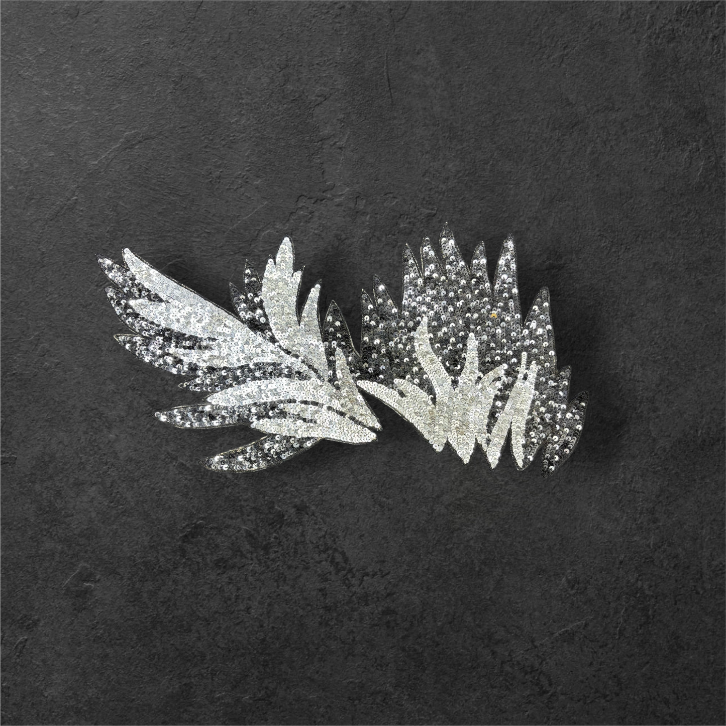 ilver Spark Flame Wings Patch