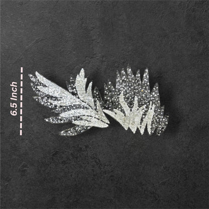 ilver Spark Flame Wings Patch