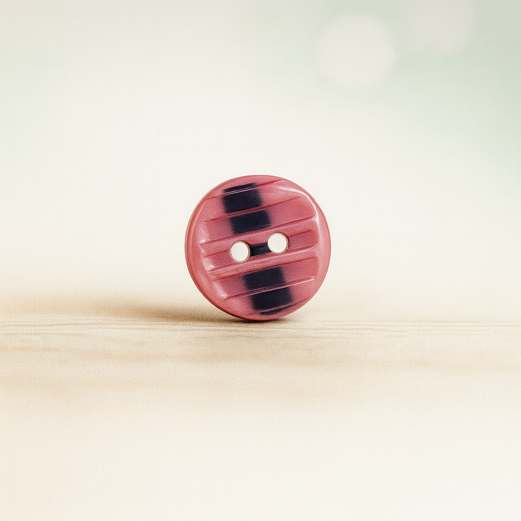 Candy Striped Pink Button