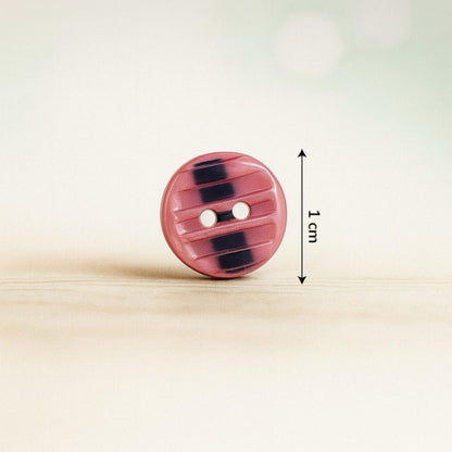 Candy Striped Pink Button