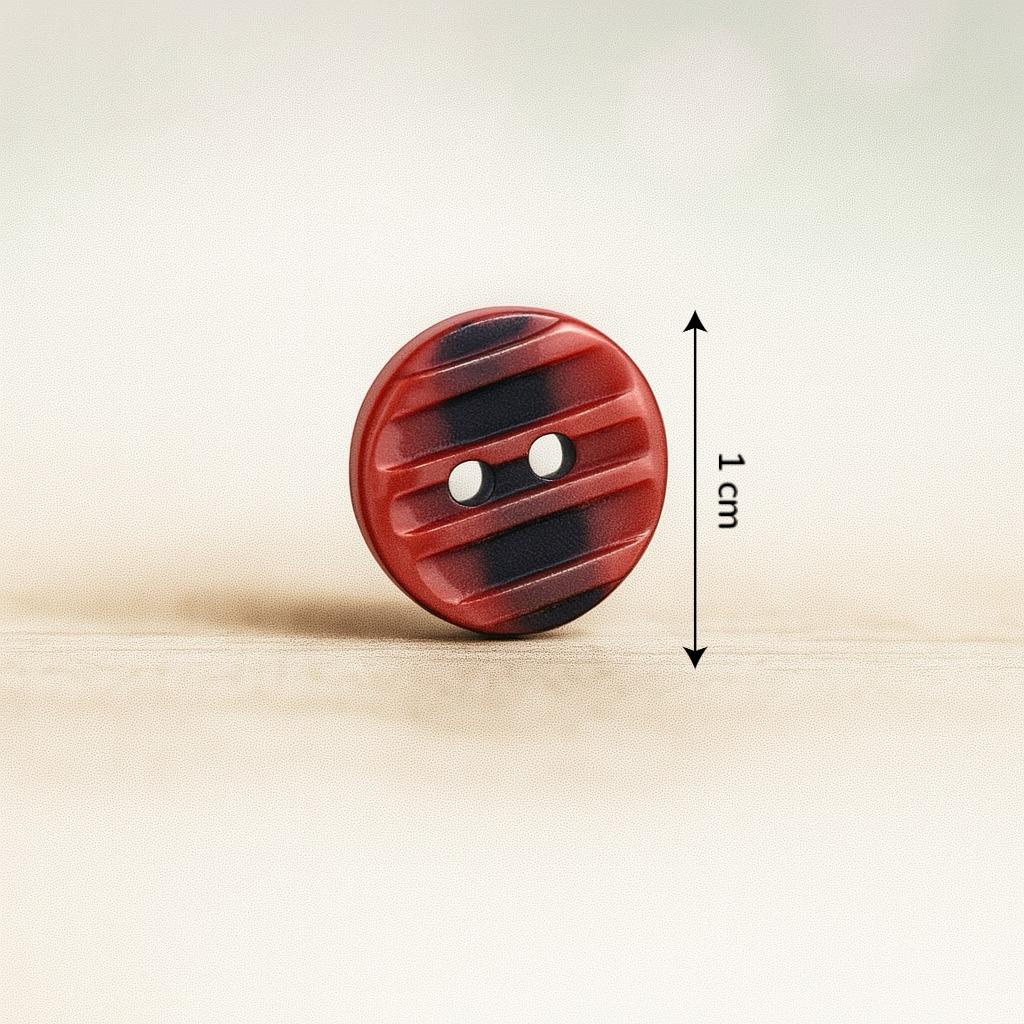 Cherry Noir Ridge Button