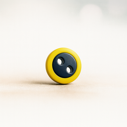 Sunny Yellow Rimmed Button