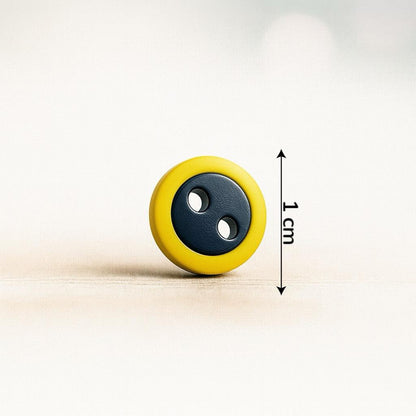 Sunny Yellow Rimmed Button