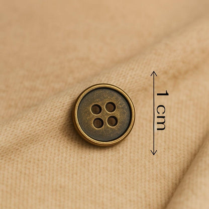 Vintage Rust Bronze Button
