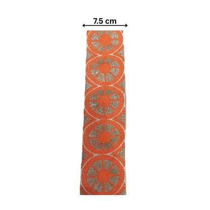 Chakra Glow Circle Lace – Orange (Comes in 9 Meters)
