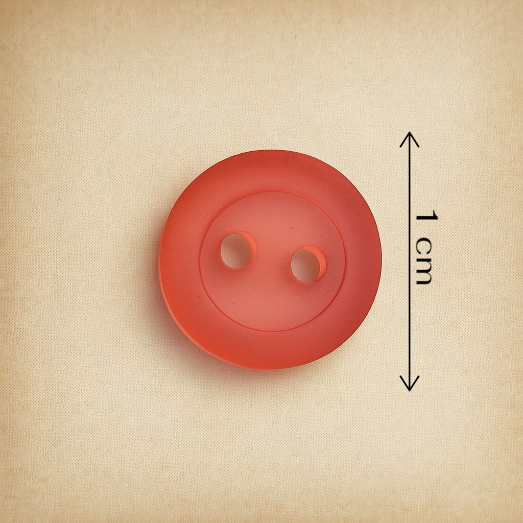 Coral Mist Matte Button