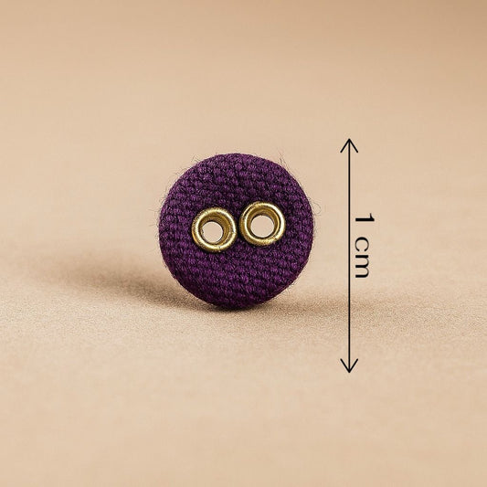 Royal Plum Fabric Button