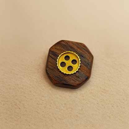 Rustic Octa-Gold Button