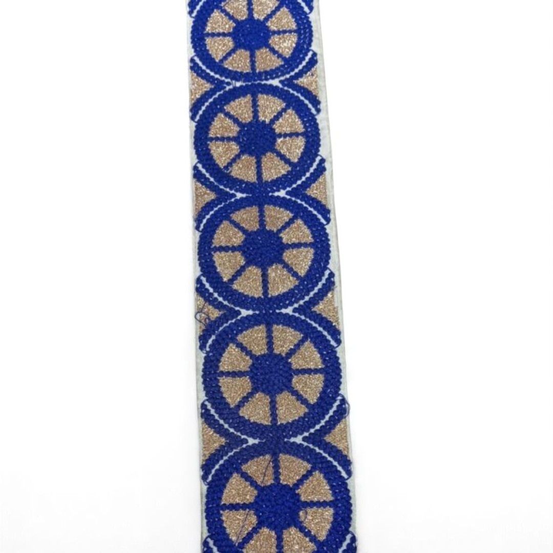 Chakra Glow Circle Lace – Royal Blue (Comes in 9 Meters)
