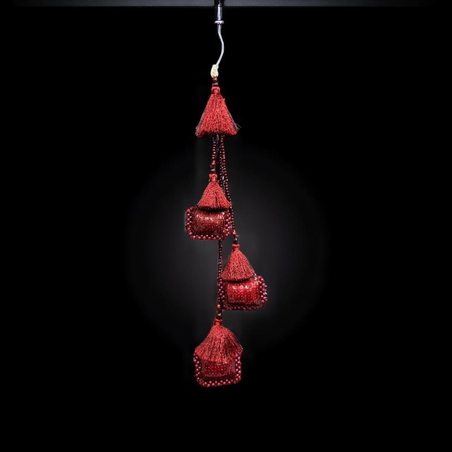 Maroon Royale Latkan (1 Pair)