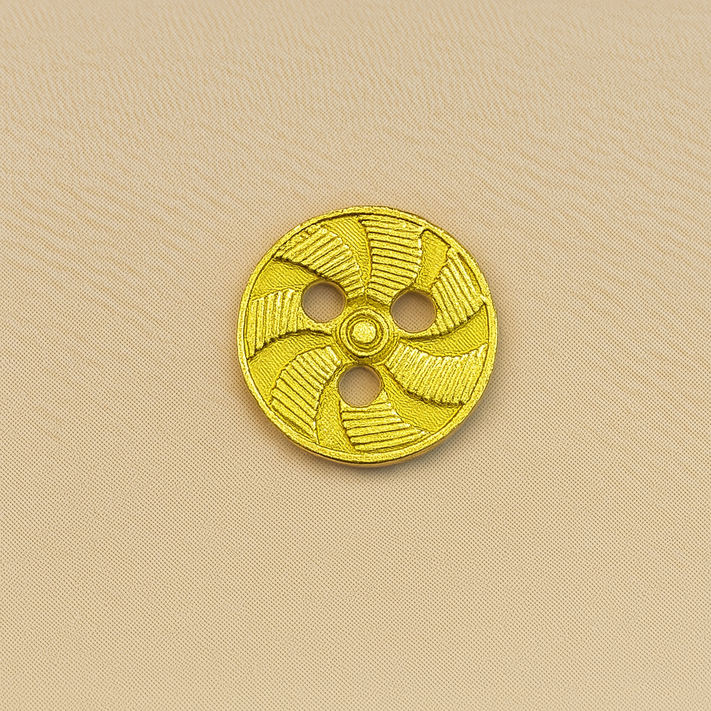 Radiant Blade Gold Button