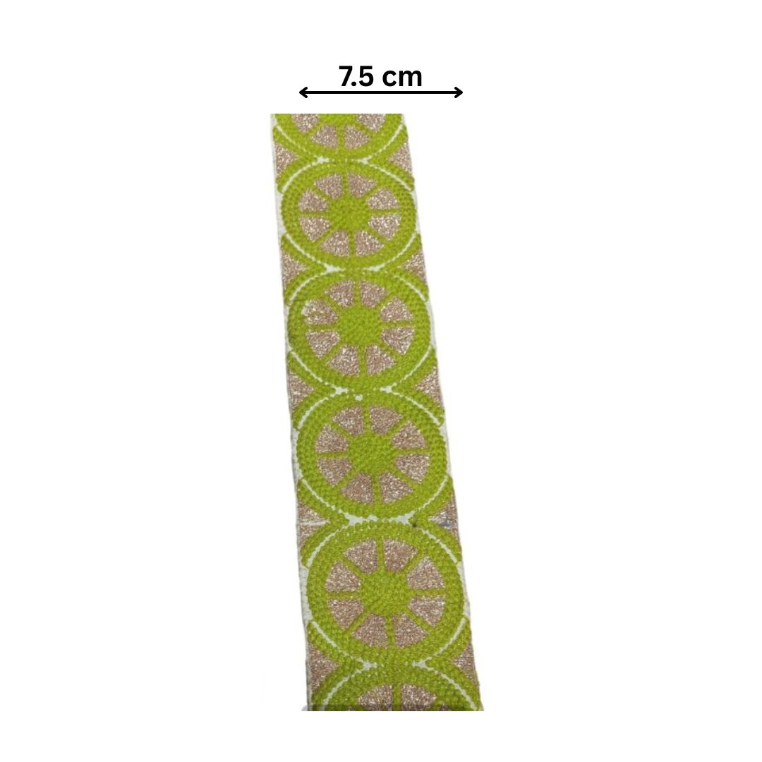 Chakra Glow Circle Lace – Parrot Green (Comes in 9 Meters)