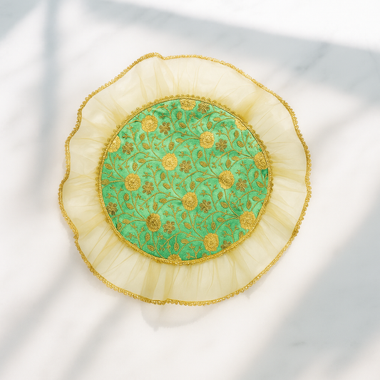 Floral Vine Net Embroidered Thaalposh