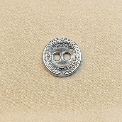 Silver Loop Crest Button