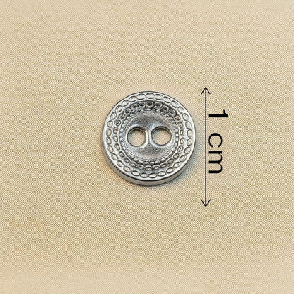 Silver Loop Crest Button