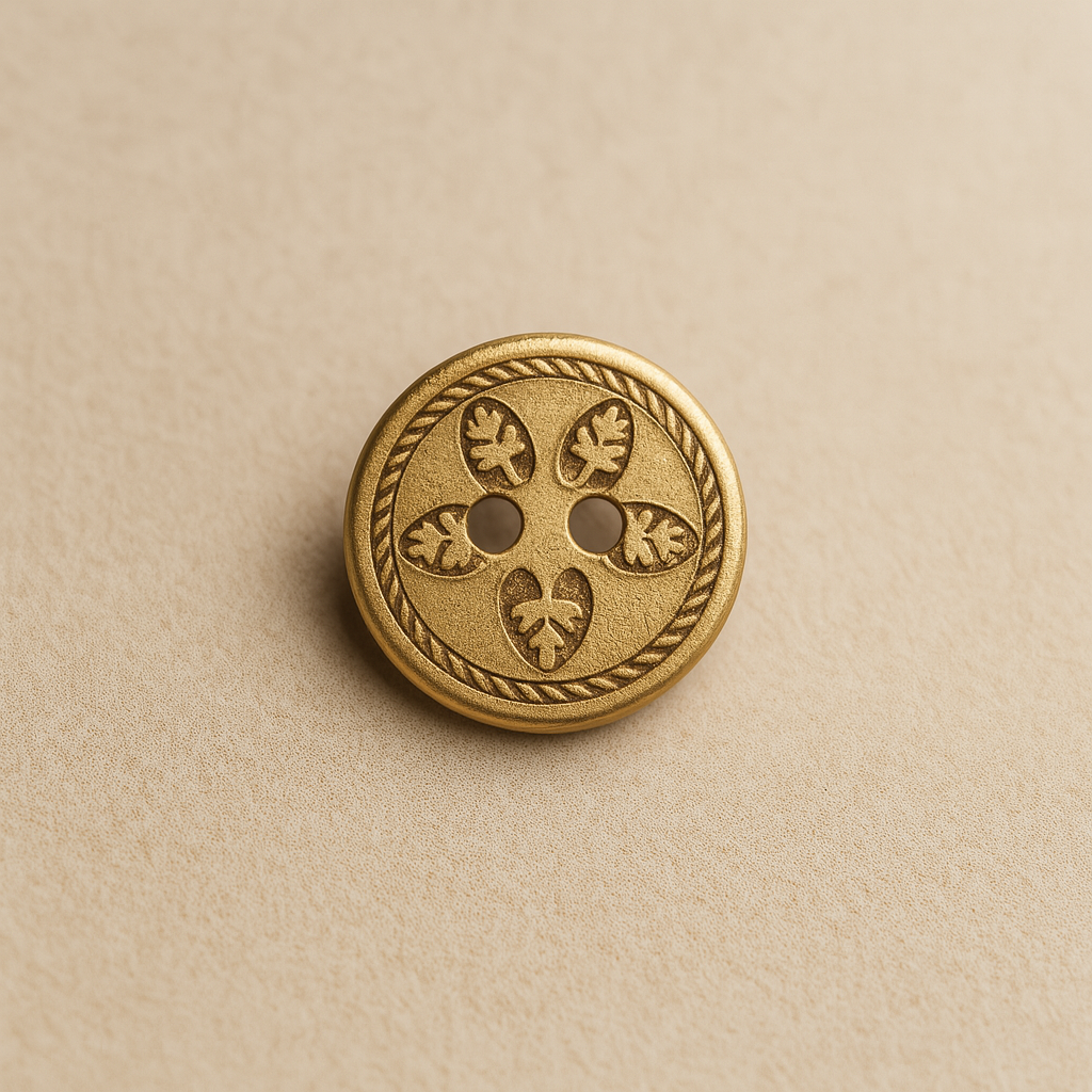 Gold Leaf Emblem Button